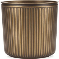 Poubelle en laiton de qualité supérieure avec finition noire polie conçue pour les maisons élégantes et fonction utilitaire décorative.
