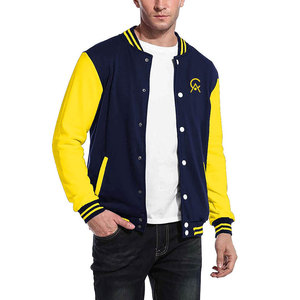Veste d'hiver Letterman de haute qualité en tissu coton/laine écologique, respirant et à séchage rapide, avec col montant. - Product Image 1