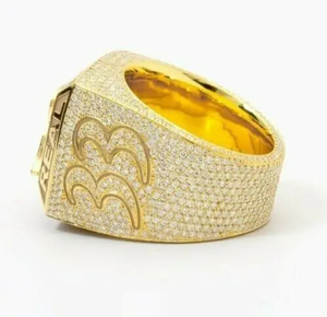 แหวนแชมป์เปี้ยนผู้ชายแบบฝังเพชร สไตล์ฮิปฮอป ดีไซน์ทันสมัย ดีไซน์ขายดีที่สุด - Product Image 2