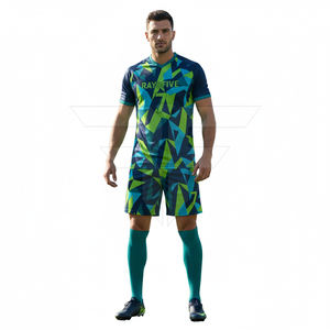 Uniformes de Fútbol para Entrenamiento al por Mayor, Hechos en Pakistán, Alta Calidad, 100% Poliéster, Transpirables, Conjuntos de Uniformes de Fútbol sin Mangas con Calcetines - Product Image 4