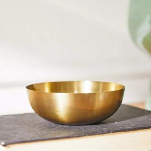 Bol de service en acier inoxydable fini doré personnalisé de haute qualité pour la cuisine, la maison et la fête. - Product Image 1