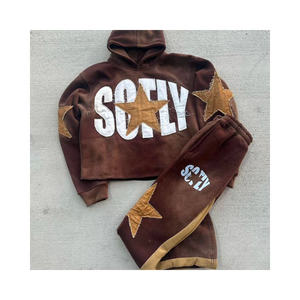 2024 élégant hiver éponge avant 380gsm haute qualité poids lourd pull coton Vintage pierre lavage à capuche - Product Image 5