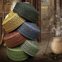 Chapeau Kufi Traditionnel Musulman Brodé Léger en Polyester pour Hommes, Accessoire Premium Islamique pour la Prière, 4 Saisons