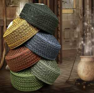 Chapeau de Kufi de Prière Traditionnelle Musulmane pour Hommes Brodé Afghan Islamique en Gros Couvre-chef Premium en Plusieurs Couleurs et Tailles - Product Image 6