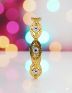 Bracelet jonc en acier inoxydable avec œil maléfique en CZ, 2,6 pouces, 12g, bijoux tendance pour femmes, bracelet tendance, cadeau pour elle - Product Image 3