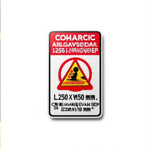 White/<b>Black</b> Plastic Advertising <b>Board</b> L250 X W150 mm Warning Sign/Caution Step - Product Image 2