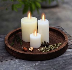 Plato de cena de madera hecho a mano para el hogar y la cocina, plato de madera maciza de Acacia natural, tamaño personalizado a bajo precio - Product Image 4