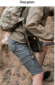 Shorts cargo tactiques sportifs pour hommes 2025, 100% coton, imperméables, anti-déchirure, respirants, séchage rapide, randonnée, camping - Product Image 3