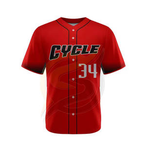 Maillot de Baseball en tissu maille 100% Polyester, ensemble avec impression numérique par Sublimation, haute qualité - Product Image 2