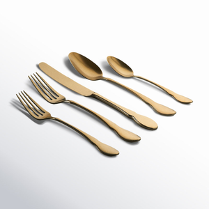 Juegos de Cubiertos Modernos de Acero Inoxidable al por Mayor, Chapados en Oro Espejo para Hostelería, Catering y Bodas, Alta Calidad y Sostenibles - Product Image 2