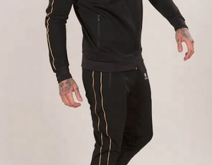 Chaqueta con Cremallera Completa para Hombre, Color Negro, en Tela de Poliéster, con Pantalones a Juego, Color Negro, 2025 - Product Image 5