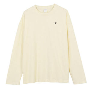 Vente en gros 100% coton uni unisexe col en O manches longues t-shirt hommes à manches longues t-shirt personnalisé pour hommes - Product Image 2