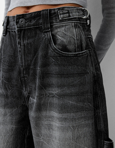 Jeans Ajustados de Mezclilla con Botones y Cintura Alta Estilo Desgastado para Mujer, Pantalones de Mezclilla, Pantalones de Mujer, Mezclilla de Algodón/Elastano - Product Image 6