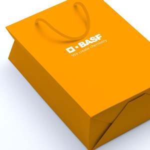 ถุงกระดาษงาช้างแบบรีไซเคิลได้ด้ามจับสีส้มพิมพ์โลโก้ตามสั่งสำหรับเสื้อผ้าของขวัญช้อปปิ้ง - Product Image 5