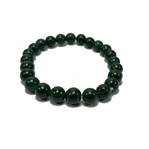 Hombres y mujeres verde Jade piedra cuentas redondas pulsera fabricante piedras estilo moda joyería regalo de energía - Product Image 1