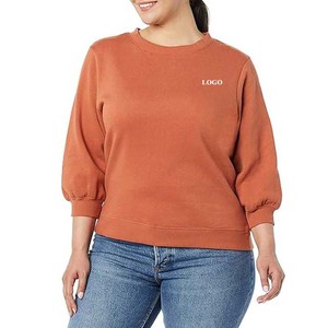Nueva llegada sudaderas de talla grande para mujer con logotipo personalizado, Sudaderas con cuello redondo, sudaderas para mujer, ropa informal transpirable - Product Image 5