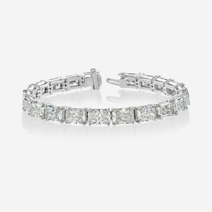 สร้อยข้อมือเทนนิสเอเวอร์กรีนประดับเพชรเพื่อการตัดที่เปล่งประกายเครื่องประดับระดับไฮเอนด์สำหรับผู้หญิงขายส่งจำนวนมาก - Product Image 5