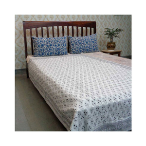 Manta de algodón 100% al mejor precio hecha a mano con cuidado bloque de mano estampado bordado algodón Kantha manta edredón eleva la decoración de tu hogar - Product Image 3