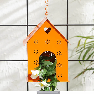 ที่ป้อนนกแบบแขวนทำจากโลหะแนวชนบทที่ป้อนอาหารในสวนแบบกันน้ำได้ - Product Image 5