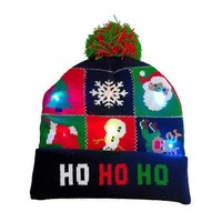 Gorros de Punto con Luces Navideñas al por Mayor, ODM, Nueva Tendencia, Promoción, Personalizados, para Hombre y Mujer, Ajustables, de Acrílico, para la Playa, Cálidos para el Invierno