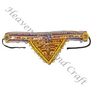 Ceinture vintage, perles de danse du ventre, ceinture traditionnelle afghane, ceinture Kuchi Tribal BB059A, ceintures de perles faites main vintage - Product Image 3