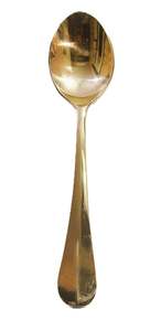 ช้อนทองเหลืองโบราณสำหรับครัวแบบดั้งเดิม ช้อนทองเหลืองแท้สำหรับทำอาหาร ตักเสิร์ฟ และผสมอาหาร ช้อนหรูหราในราคาประหยัด - Product Image 5