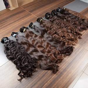 Extensiones de cabello ondulado natural indio crudo de alto brillo, cabello humano Remy Virgen sin procesar, proveedor de extensiones onduladas suaves de longitud completa - Product Image 3