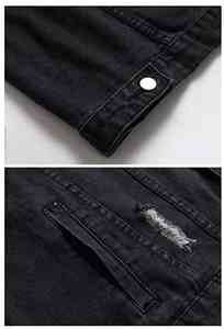 Veste en jean pour hommes de qualité supérieure avec patch cousu OEM personnalisé veste en jean personnalisable à capuche en coton respirant vente en gros - Product Image 4