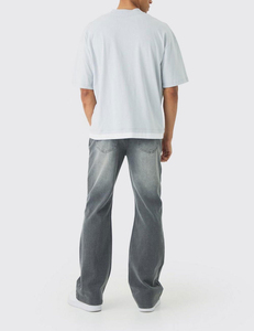 กางเกงยีนส์วินเทจของผู้ชายสำหรับ3D เปลวไฟแข็งบางดีไซน์ใหม่ล่าสุดสั่งได้2025 - Product Image 2