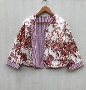 Chic manteau d'hiver pour femmes TNT tissu veste courte détachable Suzani broderie matelassé imprimé coton remplissage bouton solide - Product Image 1