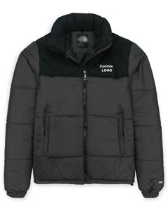 Chaqueta de Invierno Negra con Logotipo Personalizado para Hombre, Novedad de 2026, con Estampado Inflado y Letras y Patrón Personalizado para Chaquetas de Hombre - Product Image 2