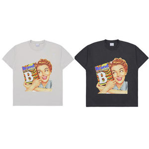 T-shirts vierges avec Logo Logo personnalisé imprimé 100% coton t-shirt haute qualité t-shirt coton grande taille hommes T-shirts pour hommes - Product Image 6