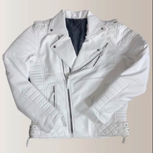 แจ็กเก็ตหนังทางการคอตั้งโลโก้ด้านหน้า - Product Image 1