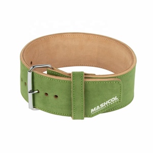 Cinturones de levantamiento de pesas de una sola punta, cuero de vaca personalizado, resistente, soporte trasero para gimnasio, cinturón de entrenamiento, equipo de seguridad para Fitness - Product Image 1