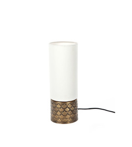 Lámpara de mesa redonda pequeña de latón AK en latón con acabado antiguo para decoración de mesa/Decoración Para sala de estar - Product Image 1