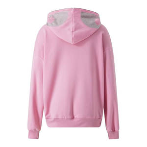 Venta en línea Logotipo personalizado Sudadera con capucha de diamantes de imitación de lujo Diseño de brillo personalizado para mujeres Proveedor de ropa de calle - Product Image 4
