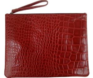 REAL LEATHER FLAT <b>ZIP</b> <b>POUCHES</b> (Patterned/Embossed Leather) - Product Image 1