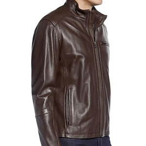 Veste de moto en cuir de haute qualité, style streetwear, broderie sur le devant, écologique, respirante, coupe-vent, vente en gros, motocross - Product Image 3