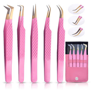 Pince à épiler incurvée en acier inoxydable pour extensions de cils, haute qualité, durable, antirouille, pointe lisse, design ergonomique - Product Image 1