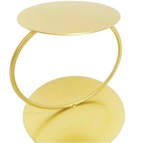 Luxury <b>Gold</b>-Plated Metal <b>Cake</b> Stand with <b>Gold</b> Polish <b>Top</b> for Elegant Wedding Reception Display Available at Bulk Quantity - Product Image 3