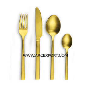 Juego de Cubiertos de Metal de Última Llegada con Diseño Martillado, Mango de Color Dorado, Acero Inoxidable, Juego de Cubiertos Pulidos Brillantes - Product Image 4