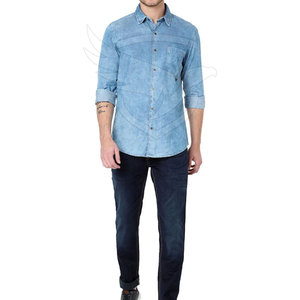 2025 sur mesure hommes jean chemise hiver produit hommes jean chemise pas cher prix hiver chaud jean chemise - Product Image 4