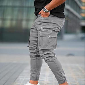 Pantalon cargo multi-poches en coton respirant pantalon pour homme téléchargé par Dress Sports Vente en gros de qualité supérieure - Product Image 4