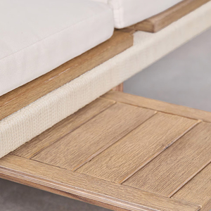 Teca con cuerda y cojín al aire libre doble chaise lounge estilo moderno tumbona-Laisa - Product Image 6