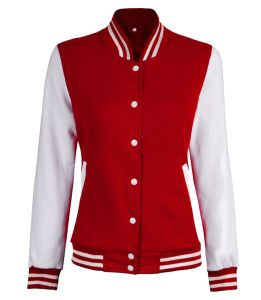 Chaqueta Varsity de Béisbol para Mujer, Manga Larga, Corte Regular, Bordado Personalizado, Hombros Caídos, Transpirable, Gruesa, para Invierno - Product Image 2