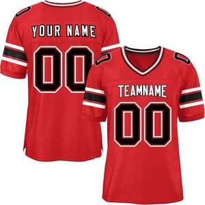 Vêtements de club personnalisés vêtements de sport maillots de football américain OEM séchage rapide polyester maille respirant manches rayures équipe Logo numéros - Product Image 5