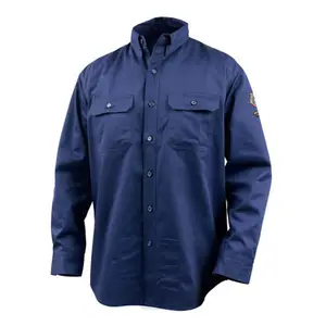 working and welding shirt for men for rough and tough working in blue color