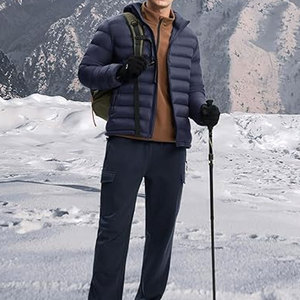 Veste matelassée vintage légère et chaude pour homme, capuche amovible, tissu résistant à l'eau, poches, logo personnalisé OEM, usine, 100% coton - Product Image 6