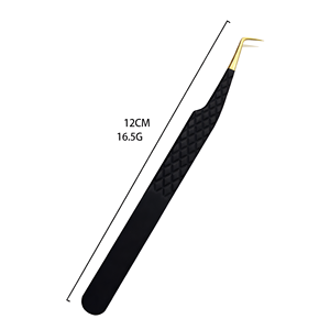 Ensemble de pinces à épiler professionnelles pour extensions de cils, en acier inoxydable, pinces à épiler professionnelles à pointe en fibre, pinces à épiler à pointe en fibre - Product Image 4