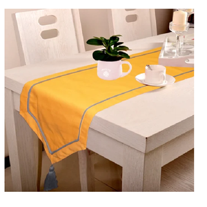 Rose Printed wedding party luxury beautiful 100% Organic Cotton GOTS Certificate modern <b>dining</b> <b>table</b> <b>runner</b> with mat for Hotels - Product Image 2